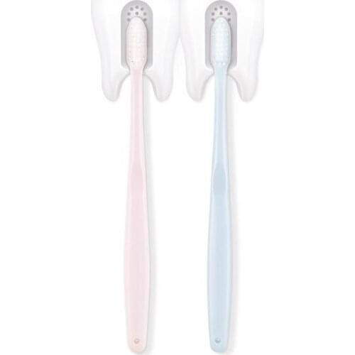 Cute Tooth Shape Design Toothbrush Holder Bathroom Toothbrush Storage Rack Tooth Brush Shelf