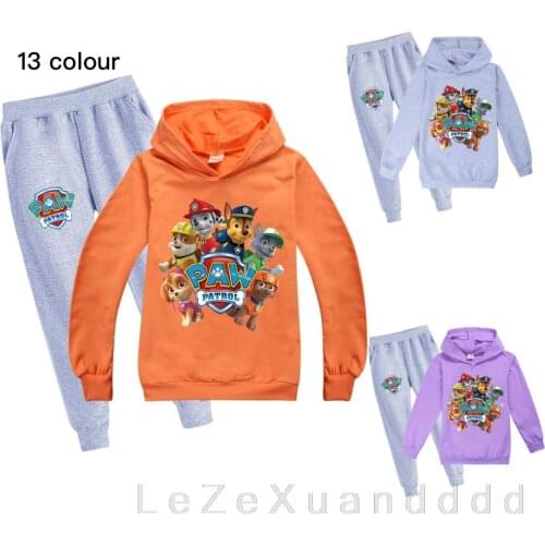 PAW PATROL Cartoon Clothes Set Girl Sweatshirts With Long Pants Children Clothing Suits Kids Boy Sport Outfits