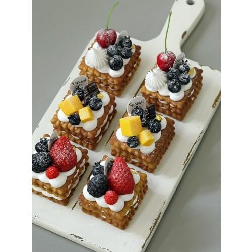 Simulation Cream Sandwich Biscuits Bakery Shop Window Display Model Afternoon Tea Photo Props Fake Pastry Decorations