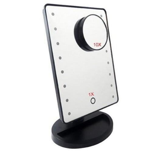 Intelligent Adjustable Brightness 16 Lamps/22 Lamps LED Illuminated 10x Makeup Mirror SSwell