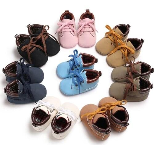 Toddler Newborn Infant Baby Boy Girl Leather Shoes Kids Soft Sole Crib Prewalker Shoes0-18M