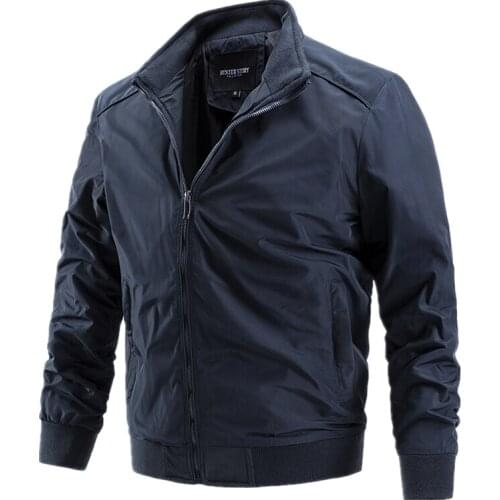 Spring Summer Men Thin Jacket Casual Jacket Lightweight Solid Color Stand Collar Slim Fit Mens Coat 2021 Men Clothing Fashion