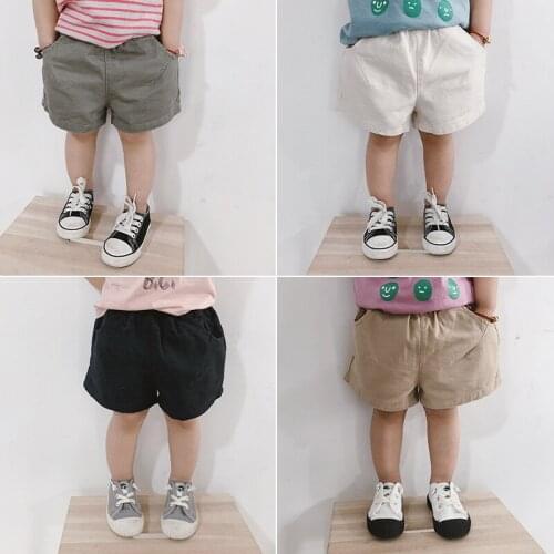 2020 Summer boys casual all-match solid color shorts Korean style kids loose shorts 1-7Y