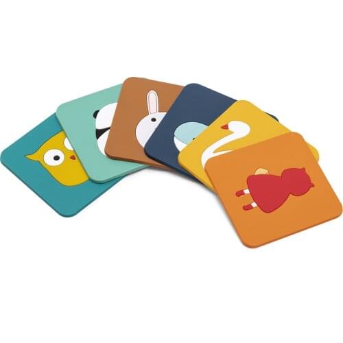 Cartoon Silicone Cup Mat Coffee Placemat Drink Coaster Cup Glass Beverage Holder Pads Mats