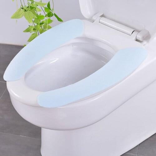 Soft Comfortable Paste Type Toilet Seat Cushion Washable Bathroom Insulation Closestool Cloth Seats Cover Sticky Mat Lid Home