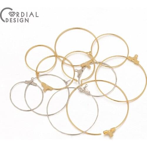 Cordial Design Earring Setting/DIY Accessories/Hand Made/Loop Shape/Connector/Genuine Gold Plating/Jewelry Findings & Components