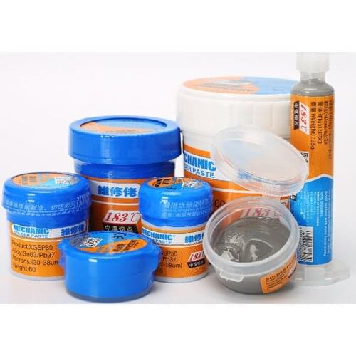 MECHANIC New Original Solder Tin Paste 183C Melting Point Welding Flux Soldering Cream Sn63/Pb37 Repair BGA CPU LED Rework Tools