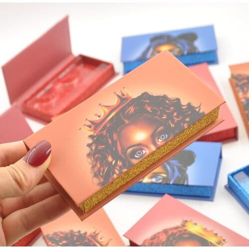 Wholesale Eyelash Packaging Box Lash Boxes Packaging Custom Logo Faux Cils 3d Mink Eyelashes Package Magnetic Girl Case Supplier