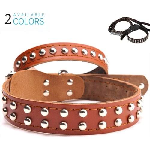 Pet Leather Traction Rope Collar Set Durable Dog Leash Explosion-Proof Small Medium Large Dog Supplies Collar Perro