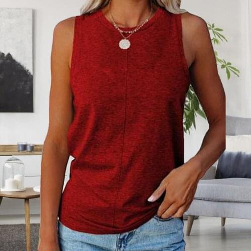 Casual Womens Tank Top O Neck Sleeveless Loose Ruched Streetwear Vest Breathable Cotton Blend Women 2021 Spring Vest