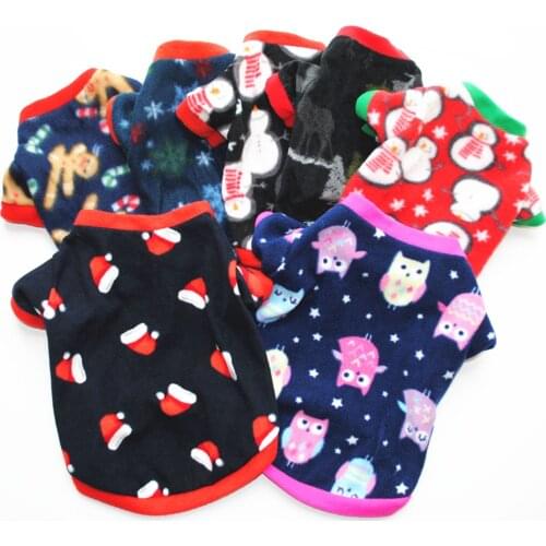 Christmas Pet Clothing Cute Chihuahua Dog Sweater Winter Plush Sphinx Cat Sweater Christmas Hat Snowflake Pattern Puppy Clothes