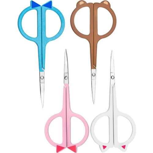 Cute Animal Ears Stainless Steel Eyebrow Scissors Eyebrow Trimmer Makeup Beauty Tools Makeup Scissors