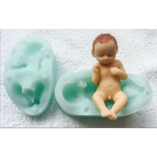 Sleeping Baby Mold 3d Baby Silicone Mold Cake Decoration Mold PRZY F1872 Fondant Silicon 2015new !!! Silicone Moulds 01