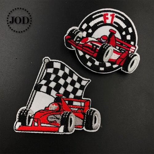 JOD Cartoon Embroidered Car Iron on Patches for Clothing DIY Badges Children Clothes Patch Applique Decorations Stickers @30