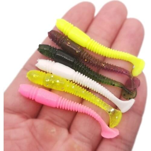 20pcs Silicone Soft Lures Piece Artificial Tackle Bait 5cm g Goods For Fishing Sea Fishing Rockfishing Swimbait Wobblers
