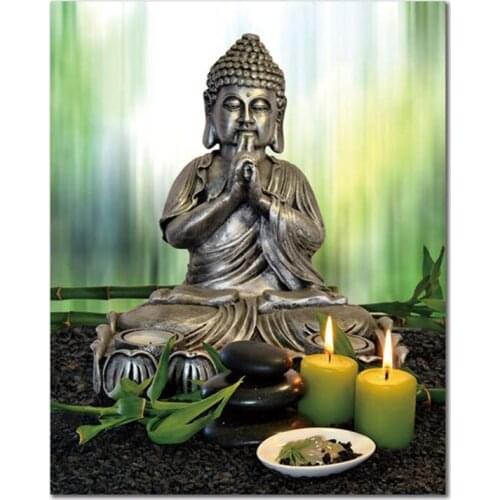 5D Diy Diamond Mosaic Diamond Painting Buddha Cuadros Cross Stitch Kits Diamond Embroidery rhinestones square round drillZP-2950