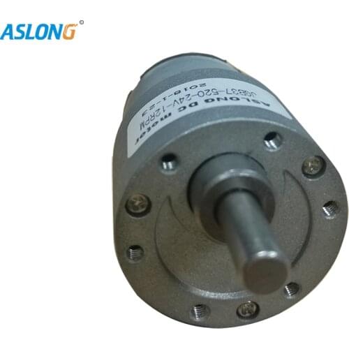 ASLONG 24V 520 dc Tubular motor metal reducer 6v 12v geared motor 7 to1600 rpm reductor CCW/CW Speed factory supply JGB37-520