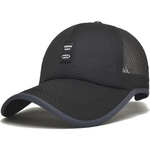 1Piece Baseball Cap Men Mesh Sports leisure hats mens accessories Quiky-dry cap