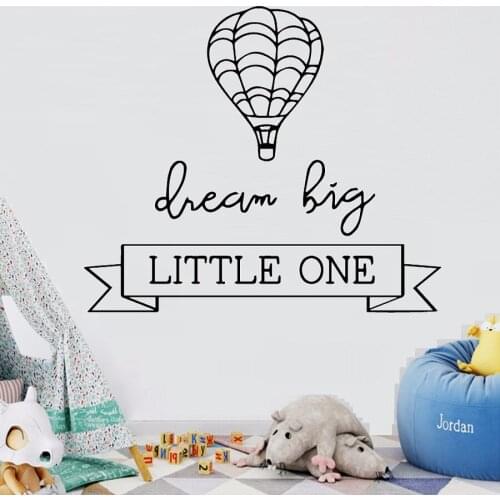 Dream Big Vinyl Wall Stickers Wall Decor For Bedroom Kids Room Decoration Wall Decals Stickers Murals wallstickers PW27