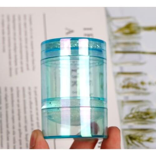 Big Bling XL Stamper (Blue) 4CM Crystal Handle Holographic Head Stamper Silicone Soft Stamper Scraper Polish Image Paint Stamper