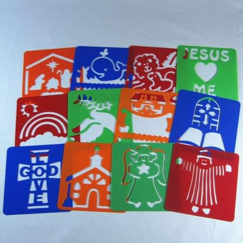 Paint Learning Children Puzzle Early Painting Religious Jesus Drawing Board Sketchpad Toy Stationery Template Tools Unisex 2021