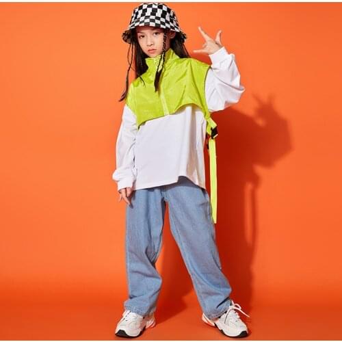 Kids Hip Hop Jazz Clothing Sweatshirt Shirt Top Sleeveless Jacket Vest Street wear Pants Boys Girls Dance Wear Costume Clothes
