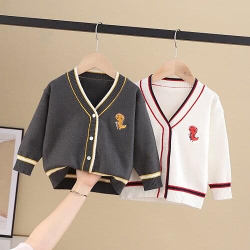 Kid Spring Clothes Baby Boys Girls Cardigan Autumn Cotton Sweater Top Baby Children Clothing Cartoon Knitted Cardigan Sweater
