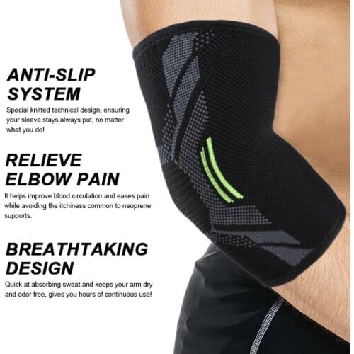 Elastic Elbow Support Knee Brace Compression Support Armband Basketball Elbow Bandage Elbow And Knee Protection Sports Ftness