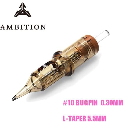 Ambition Tattoo cartridge needles Module 20pcs Round Liner #10 bugpin (0.30mm) 1RL 3RL 5RL 7RL 9RL 11rl 14rl