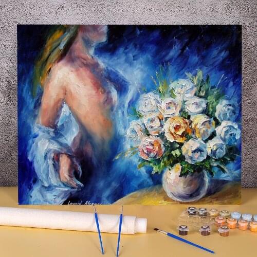 Oil Painting Style Coloring By Numbers Painting Kit Acrylic Paints 40*50 Paiting By Numbers Decorative Paintings Handicraft
