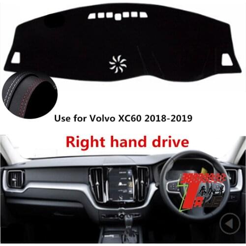 TAIJS Factory Classic Anti cracking Leather Car Dashboard Cover For Volvo XC60 2018-2019 Right hand drive