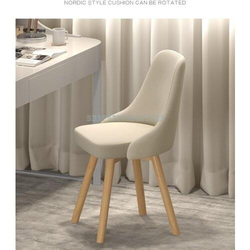 Computer Chair Household Simple Bedroom Make-up Chair Nordic Rotatable Desk Chair Comfortable Sedentary Study Back Chair