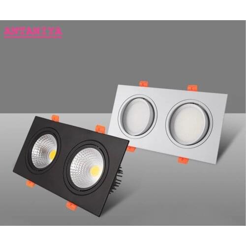 6 Types Square Dimmable LED Downlights Ceiling Lamp 14W 20W 24W Epistar Chip AC90-260V COB Spot Lights Indoor Lighting+Led Drive