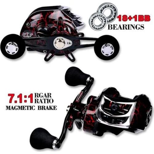 Metal Baitcasting Fishing Reel Ultra Smooth 7.1:1 Gear Ratio Reels Fishing Tools