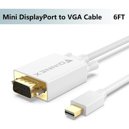 FOINNEX Mini DisplayPort/Thunderbolt to VGA Cable 6FT,Microsoft Surface Pro 6 5 4 3 Video Display Adapter Cord