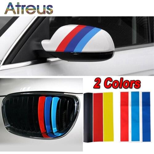 3pcs Germany/M color Kidney Grille Stickers Sport Stripe For BMW E90 E91 E92 E93 E87 F30 F10 E39 E36 E30 E46 E60 F20 E87 E81 F34