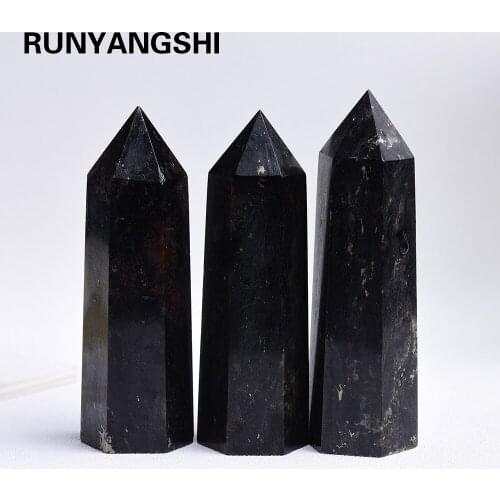Natural Fireworks stone Crystal Pillar Quartz Healing Crystal Point Spirit Fengshui Home Decoration Gem Crafts 10x3cm
