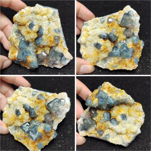 45g-165.4g100% natural rare blue-green fluorite cluster mineral crystal specimen healing energy home decoration teaching specime