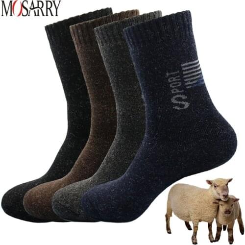 Winter Russia Mens Wool Socks Keep Warm Thicken High Quality Contain Wool Rabbit Fur Soft Essential Comfortable Male Socks