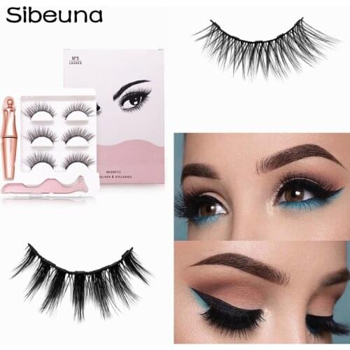 New Magnetic Eyelashes Eyeliner Eyelash Curler Set5 Magnet Natural Long Magnetic False Eyelashes With Magnetic Eyeliner makeup