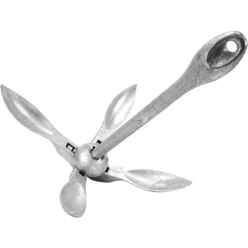 Galvanized Folding Grapnel Boat Anchor Folding Anchor for Kayaks Canoes Paddle Boards Small Watercrafts Ship Accessories