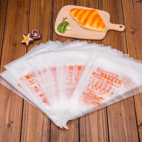 25Pcs Disposable Piping Bag Cake Pastry Decorating Tool Bag Cupcake Decor Fondant Cream Tip Bags Kitchen Accessories S/ M/ L 25