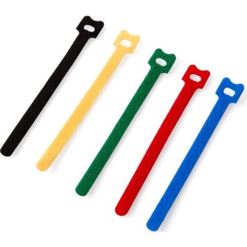 20pcs Cute Cat Hook and Loop Cable Table Management Organizer 15cm Nylon Straps for Computer Households Office School A5169