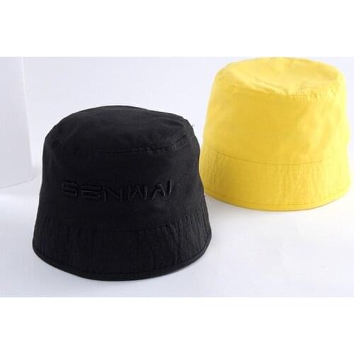 Multi Color Woman Summer Fisherman Hats Korean Style Fashion Letters Embroidery Cotton Man Hip Hop Couple Sunshade Bucket Hat