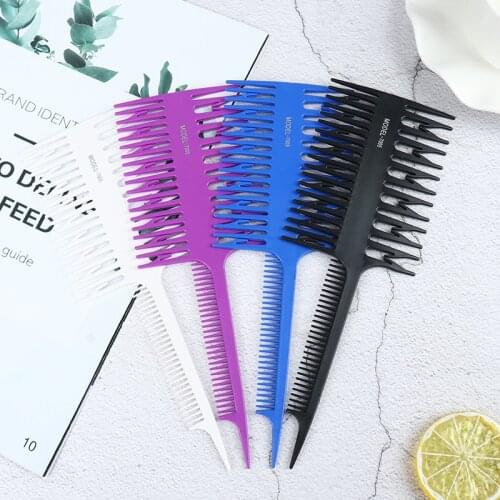 1PC Profession Dyeing Comb Weave Comb Tail Pro-hair Highlighting Comb Weaving Cutting Combs Hair Brush for Hairdressing Salon