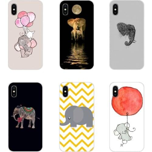 Cute Interesting Elephant Drawing Transparent TPU Cover Bag For Xiaomi Redmi 4A S2 Note 3 3S 4 4X 5 Plus 6 7 6A Pro Pocophone F1