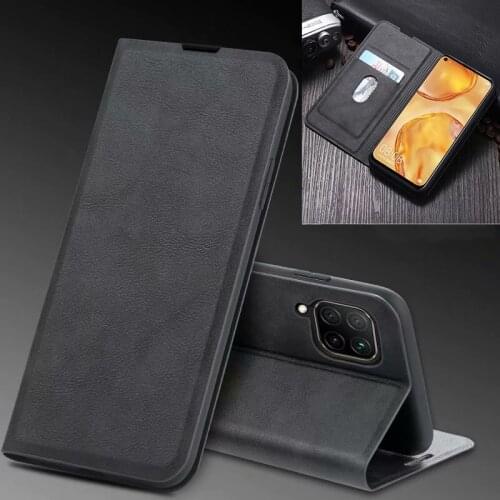 Nova 6 SE Luxury Retro Wallet Stand Flip Leather Case For Huawei Nova 7i Case For Huawei P40 Lite Book Cover Magnetic Case