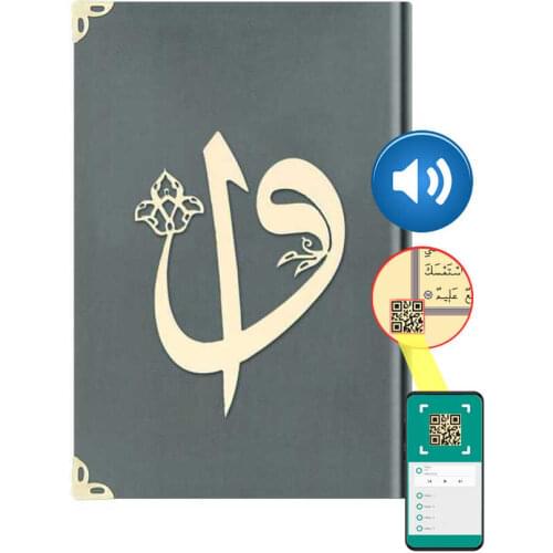 Bag Boy Velvet Holy Quran (Dark Gray, Aleph-The vavle, gilded, sealed)