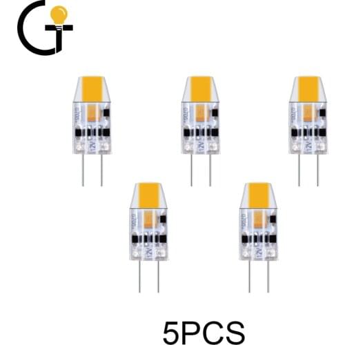 Super Bright Chandelier G4 1.2W Silica Gel 12V COB 5pcs Led Lamp Light