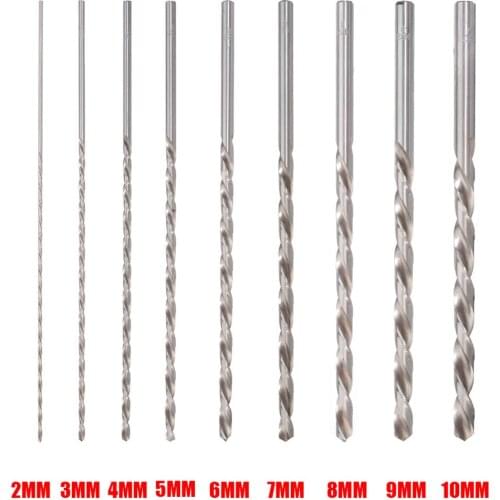 1Piece 2-10mm HSS Twist Drill Bit Steel 200mm Straight Shank Mini Hole Gun Drill Bit For Drilling Wood Electric Drill Tool